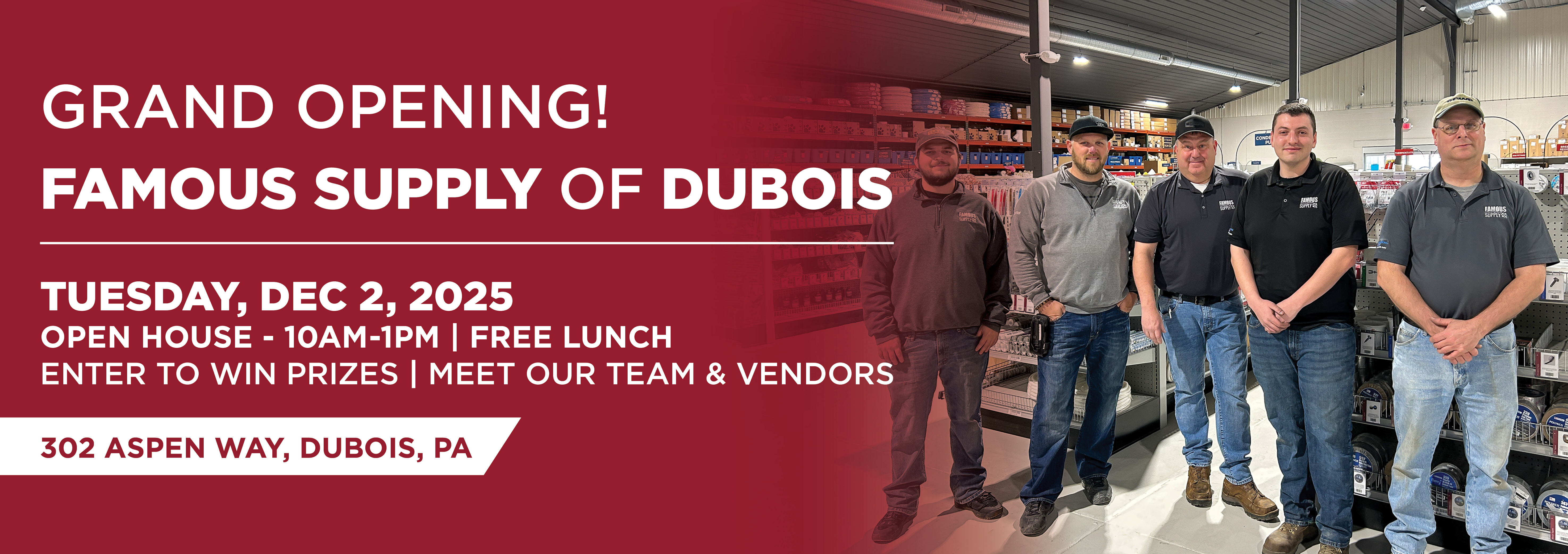 Coming Soon! Famous Supply of Dubois