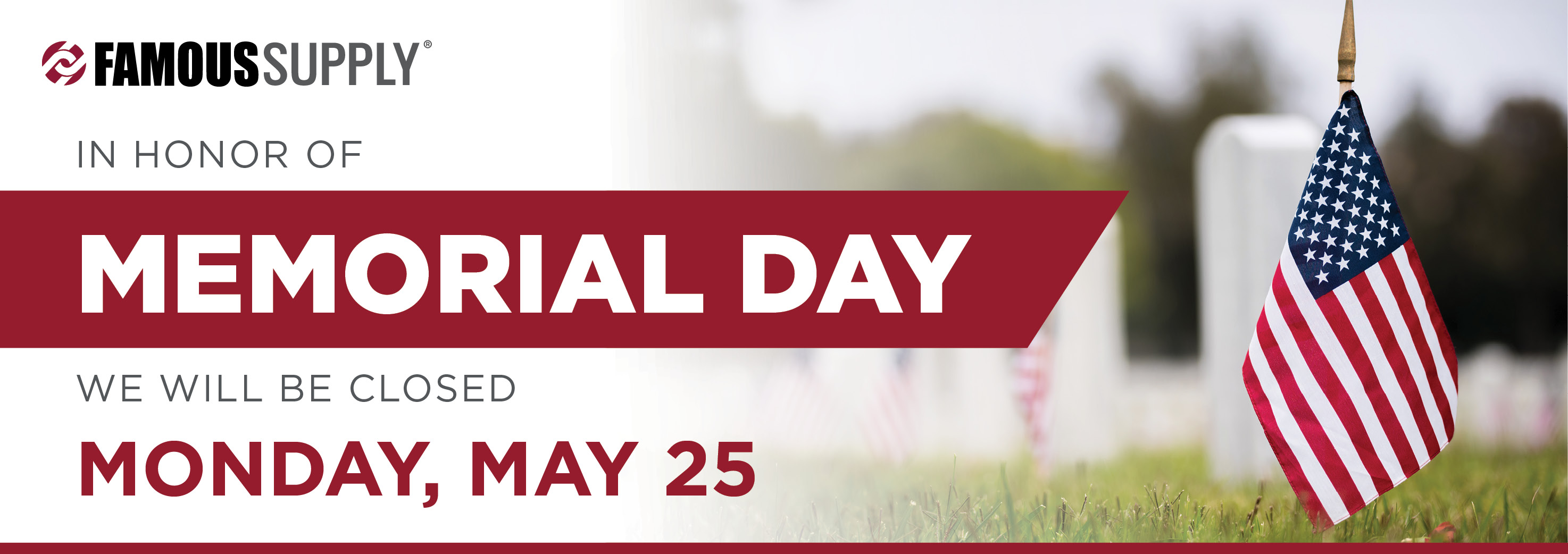 memorial day closing