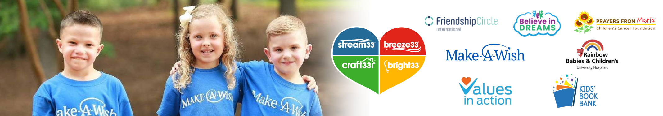 Famous Gives Back Children's Charities Collage of Images from various charities